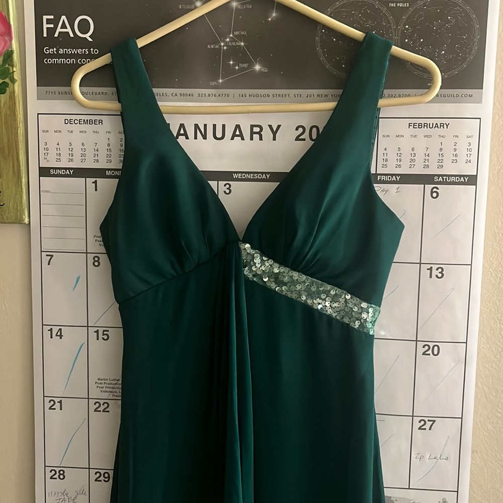 Green gown evening dress